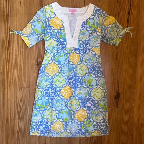 Madison Mathews Coral with Blue/Green Floral Print off the Shoulder Smocked Waist Ruffle Maxi Dress- Size XXL